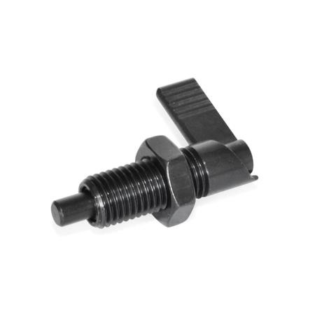 Cam Action Indexing Plungers GN 721: Steel, Non Lock-Out, with 180° Limit Stop