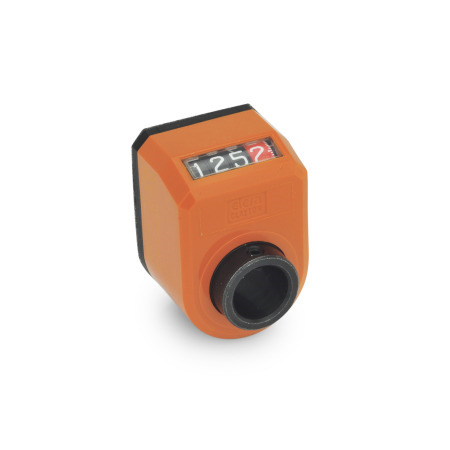 Digital Position Indicators EN 954: Plastic, 4 Digit Display, Steel Shaft Receptacle, Mechanical Counter
