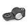 GN 278 Aluminium, noix de serrage orientables, à alésage rond Type: AV - Avec dentelures mâle
Finition: SW - Noir, RAL 9005, finition texturée