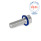 GN 1581 Stainless Steel Hex Head Screws, Low-Profile Head, Hygienic Design Finish: MT - Matte finish (Ra < 0.8 µm)
Sealing ring material: H - HNBR