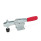 GN 820 Steel Horizontal Acting Toggle Clamps, with Horizontal Mounting Base Type: MC - U-bar version, with two flanged washers and spindle assembly GN 708.1