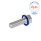 GN 1581 Stainless Steel Hex Head Screws, Low-Profile Head, Hygienic Design Finish: PL - Polished finish (Ra < 0.8 µm)
Sealing ring material: H - HNBR