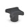 DIN 6335 Boutons à main en plastique, avec insert taraudé Matériau: KT - Plastique