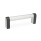 GN 669 Aluminum Tubular Handles, with Back-to-Back Mounting Capability Type: A - Mounting from the back (tapped blind hole)
Finish: EL - Anodized finish, natural color