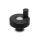 EN 735 Plastic Knurled Control Knobs, with Mini Revolving Handle, Colored Cover Caps Color of the cover cap: DGR - Gray, RAL 7035, matte finish