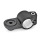 GN 278 Aluminium, noix de serrage orientables, à alésage rond Type: MZ - Avec encoche de centrage
Finition: SW - Noir, RAL 9005, finition texturée