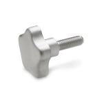 Stainless Steel AISI 304 Star Knobs, with Threaded Stud