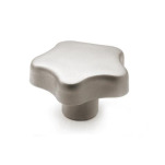 Stainless Steel AISI 316L Star Knobs, with Tapped or Plain Blind Bore