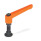 GN 306 Zinc Die-Cast Adjustable Levers, with Steel Special-Tipped Threaded Studs Color: OS - Orange, RAL 2004, textured finish
Type: KD - Ball end with swivel thrust pad