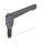 GN 306 Zinc Die-Cast Adjustable Levers, with Steel Special-Tipped Threaded Studs Color: SW - Black, RAL 9005, textured finish
Type: MS - Brass tip