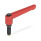 GN 306 Zinc Die-Cast Adjustable Levers, with Steel Special-Tipped Threaded Studs Color: RS - Red, RAL 3000, textured finish
Type: MS - Brass tip