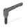 GN 306 Zinc Die-Cast Adjustable Levers, with Steel Special-Tipped Threaded Studs Color: SW - Black, RAL 9005, textured finish
Type: DZ - Steel, hardened oval tip