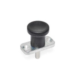 Doigts d'indexage avec goupille de poussoir en inox, montage de plaque, verrouillable